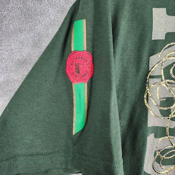 Men's Green & Gold Buchanan's Red Seal T-Shirt Short Sleeve Crew Neck Size XL - Picture 6 of 11